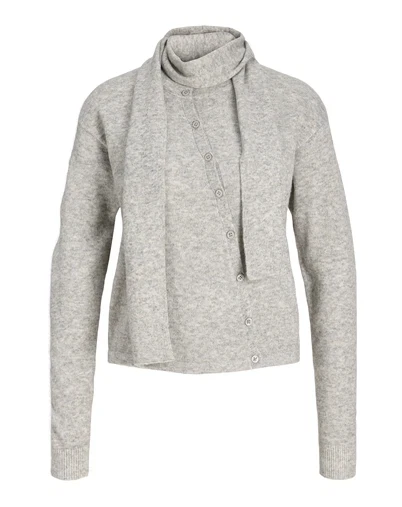 JJXX - JXJane Scarf Cardigan - Medium Grey Melange 